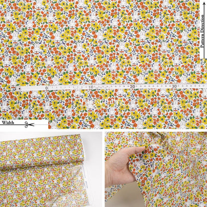 Liberty of London (Cotton Tana Lawn Fabric) - Miffy PRAIRIE DAY - FO:REST Fabric 布恩堂Liberty fabrictana lawnjapanese fabricykk zipper