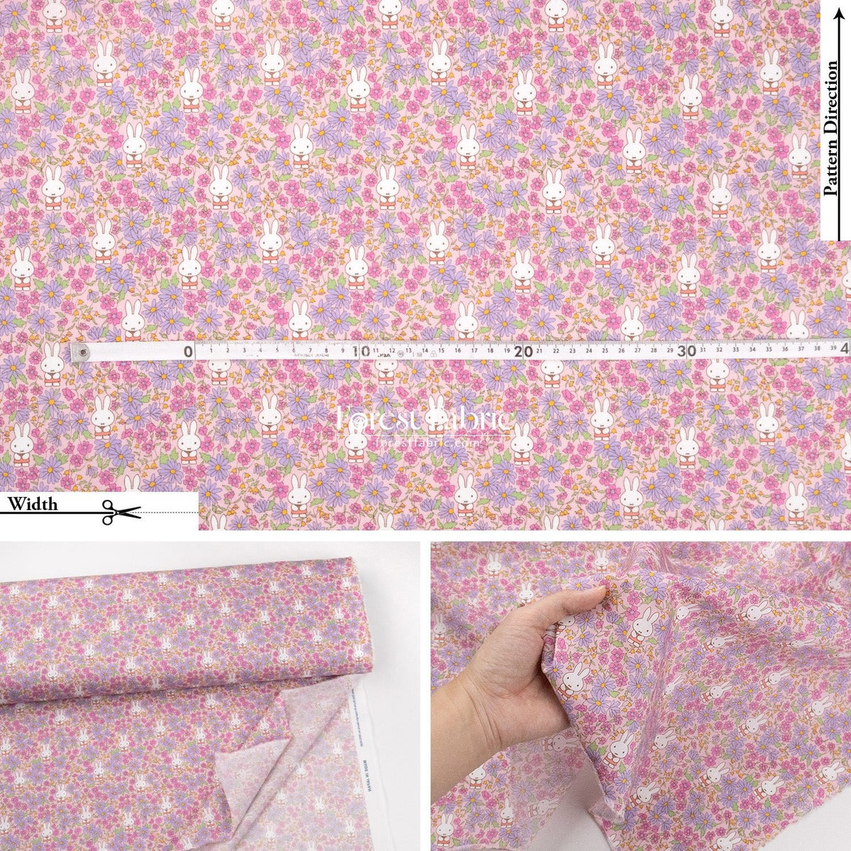 Liberty of London (Cotton Tana Lawn Fabric) - Miffy PRAIRIE DAY - FO:REST Fabric 布恩堂Liberty fabrictana lawnjapanese fabricykk zipper