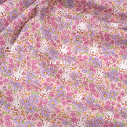 Liberty of London (Cotton Tana Lawn Fabric) - Miffy PRAIRIE DAY - FO:REST Fabric 布恩堂Liberty fabrictana lawnjapanese fabricykk zipper