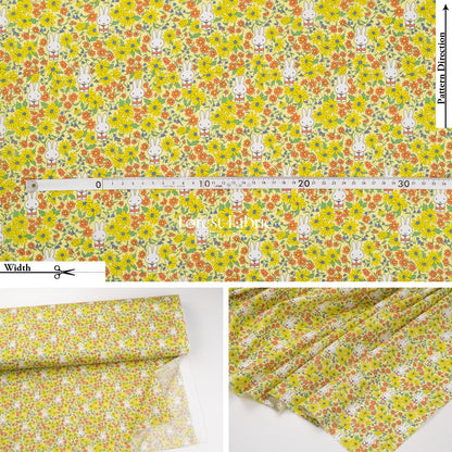 Liberty of London (Cotton Tana Lawn Fabric) - Miffy PRAIRIE DAY - FO:REST Fabric 布恩堂Liberty fabrictana lawnjapanese fabricykk zipper