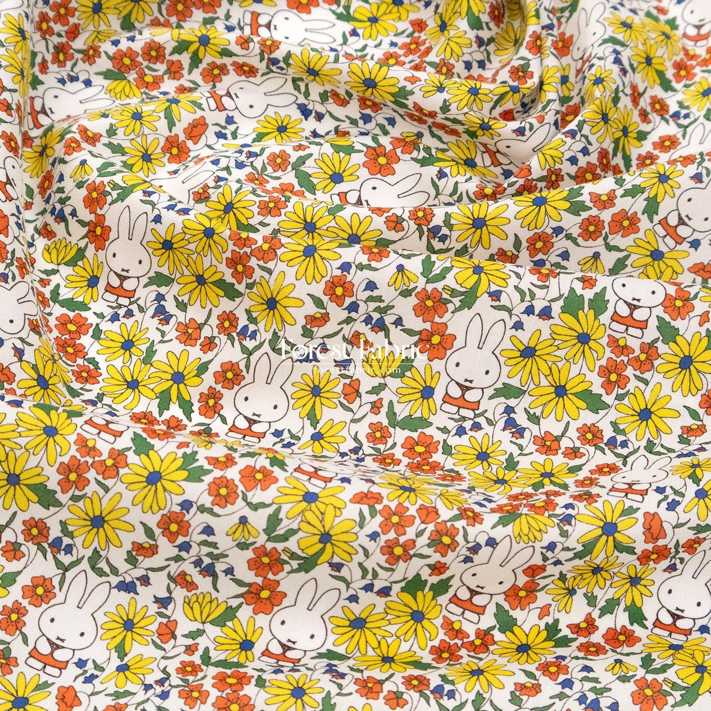 Liberty of London (Cotton Tana Lawn Fabric) - Miffy PRAIRIE DAY - FO:REST Fabric 布恩堂Liberty fabrictana lawnjapanese fabricykk zipper
