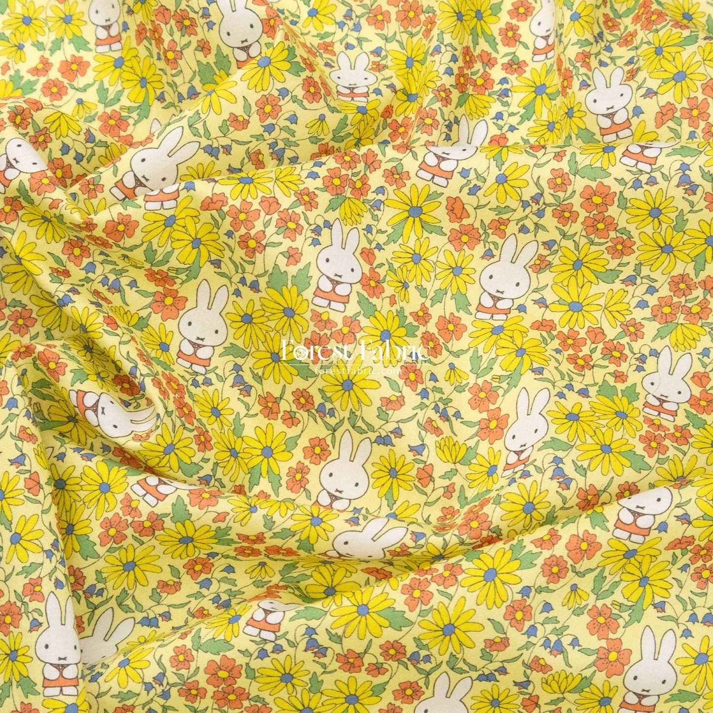 Liberty of London (Cotton Tana Lawn Fabric) - Miffy PRAIRIE DAY - FO:REST Fabric 布恩堂Liberty fabrictana lawnjapanese fabricykk zipper