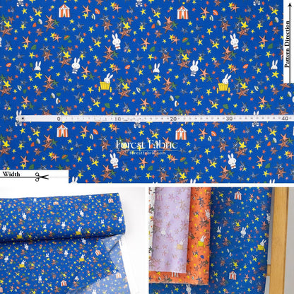 Liberty of London (Cotton Tana Lawn Fabric) - Miffy SEASIDE ESCAPE - FO:REST Fabric 布恩堂Liberty fabrictana lawnjapanese fabricykk zipper