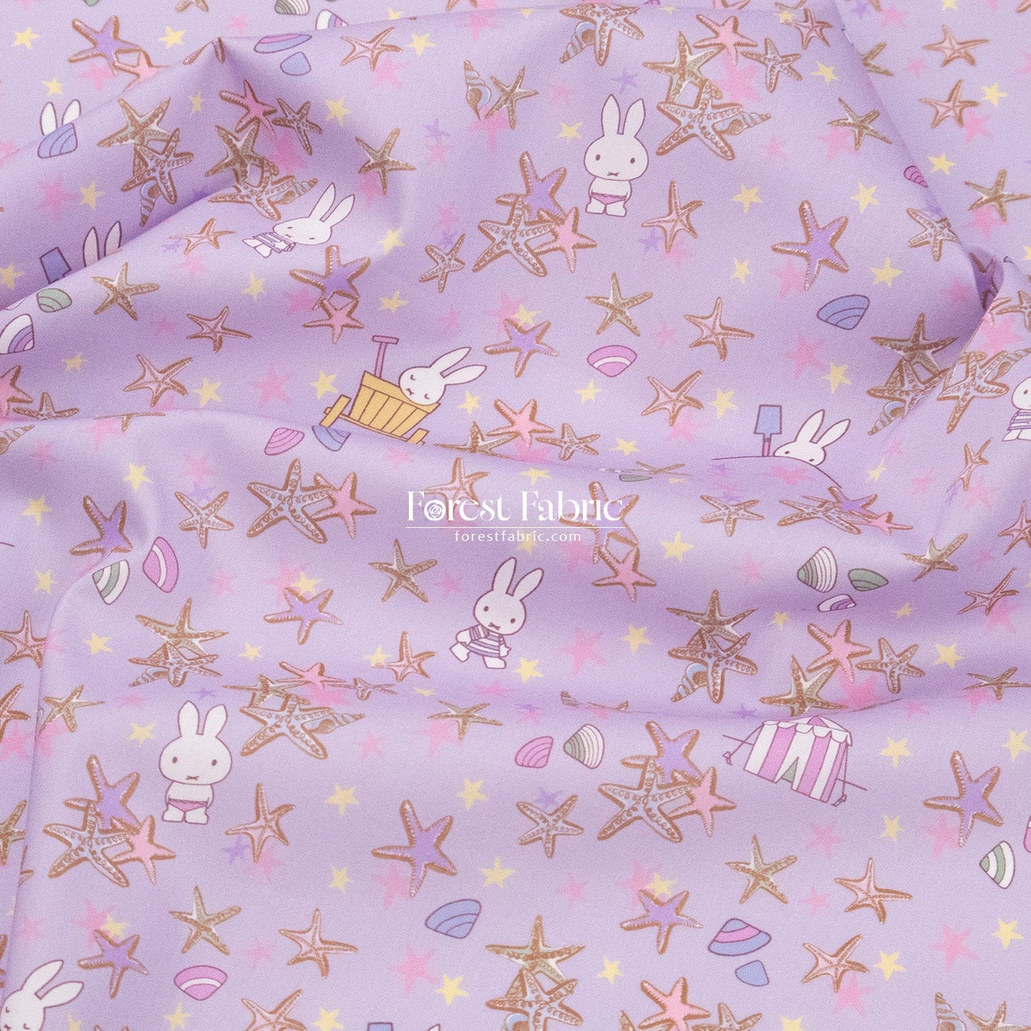 Liberty of London (Cotton Tana Lawn Fabric) - Miffy SEASIDE ESCAPE - FO:REST Fabric 布恩堂Liberty fabrictana lawnjapanese fabricykk zipper