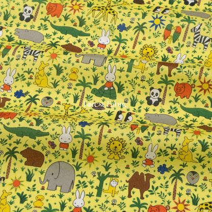 Liberty of London (Cotton Tana Lawn Fabric) - Miffy ZOOLOGY - FO:REST Fabric 布恩堂Liberty fabrictana lawnjapanese fabricykk zipper
