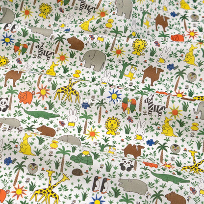 Liberty of London (Cotton Tana Lawn Fabric) - Miffy ZOOLOGY - FO:REST Fabric 布恩堂Liberty fabrictana lawnjapanese fabricykk zipper