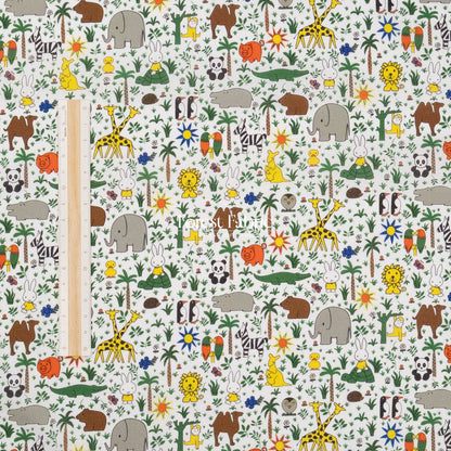 Liberty of London (Cotton Tana Lawn Fabric) - Miffy ZOOLOGY - FO:REST Fabric 布恩堂Liberty fabrictana lawnjapanese fabricykk zipper