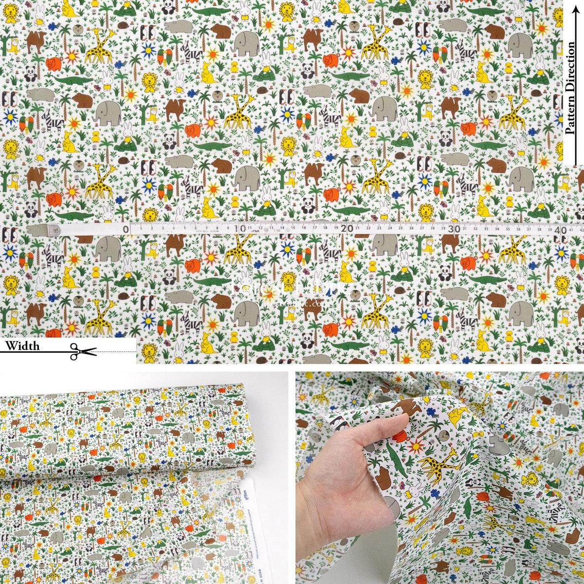Liberty of London (Cotton Tana Lawn Fabric) - Miffy ZOOLOGY - FO:REST Fabric 布恩堂Liberty fabrictana lawnjapanese fabricykk zipper