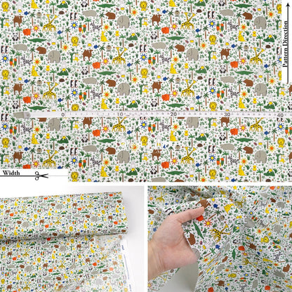Liberty of London (Cotton Tana Lawn Fabric) - Miffy ZOOLOGY - FO:REST Fabric 布恩堂Liberty fabrictana lawnjapanese fabricykk zipper