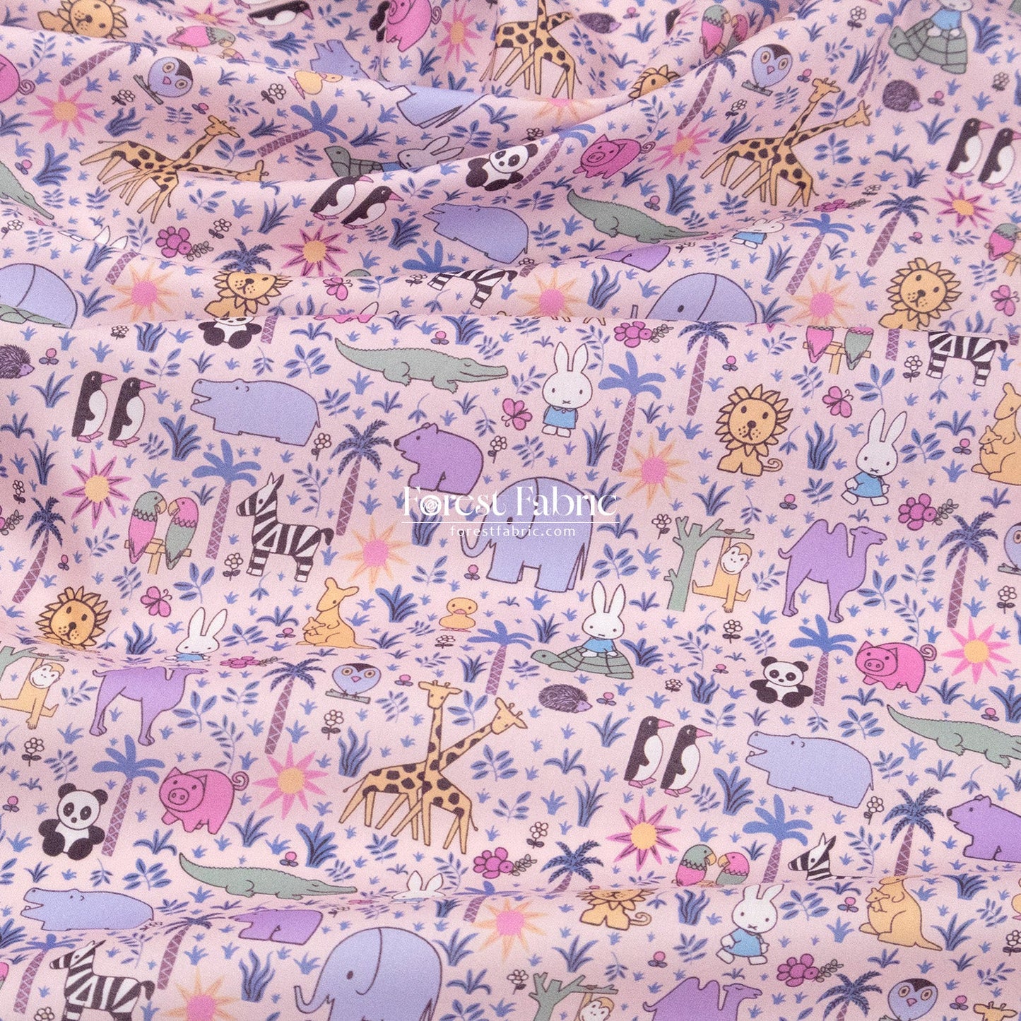 Liberty of London (Cotton Tana Lawn Fabric) - Miffy ZOOLOGY - FO:REST Fabric 布恩堂Liberty fabrictana lawnjapanese fabricykk zipper