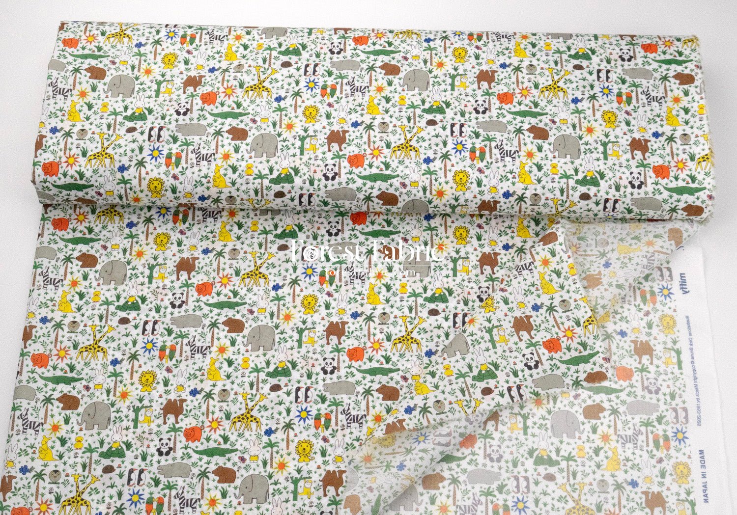 Liberty of London (Cotton Tana Lawn Fabric) - Miffy ZOOLOGY - FO:REST Fabric 布恩堂Liberty fabrictana lawnjapanese fabricykk zipper