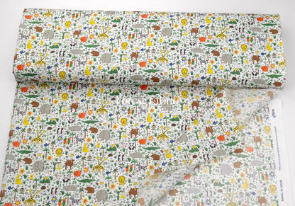 Liberty of London (Cotton Tana Lawn Fabric) - Miffy ZOOLOGY - FO:REST Fabric 布恩堂Liberty fabrictana lawnjapanese fabricykk zipper