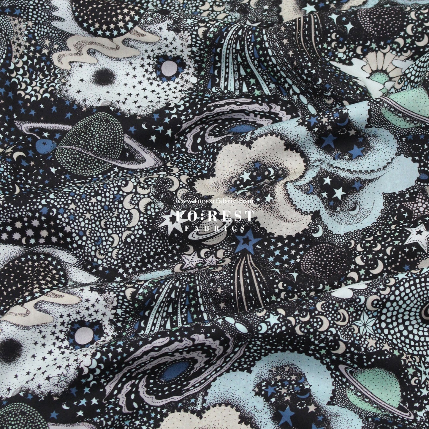 Liberty of London (Cotton Tana Lawn Fabric) - Milky way - FO:REST Fabric 布恩堂Liberty fabrictana lawnjapanese fabricykk zipper