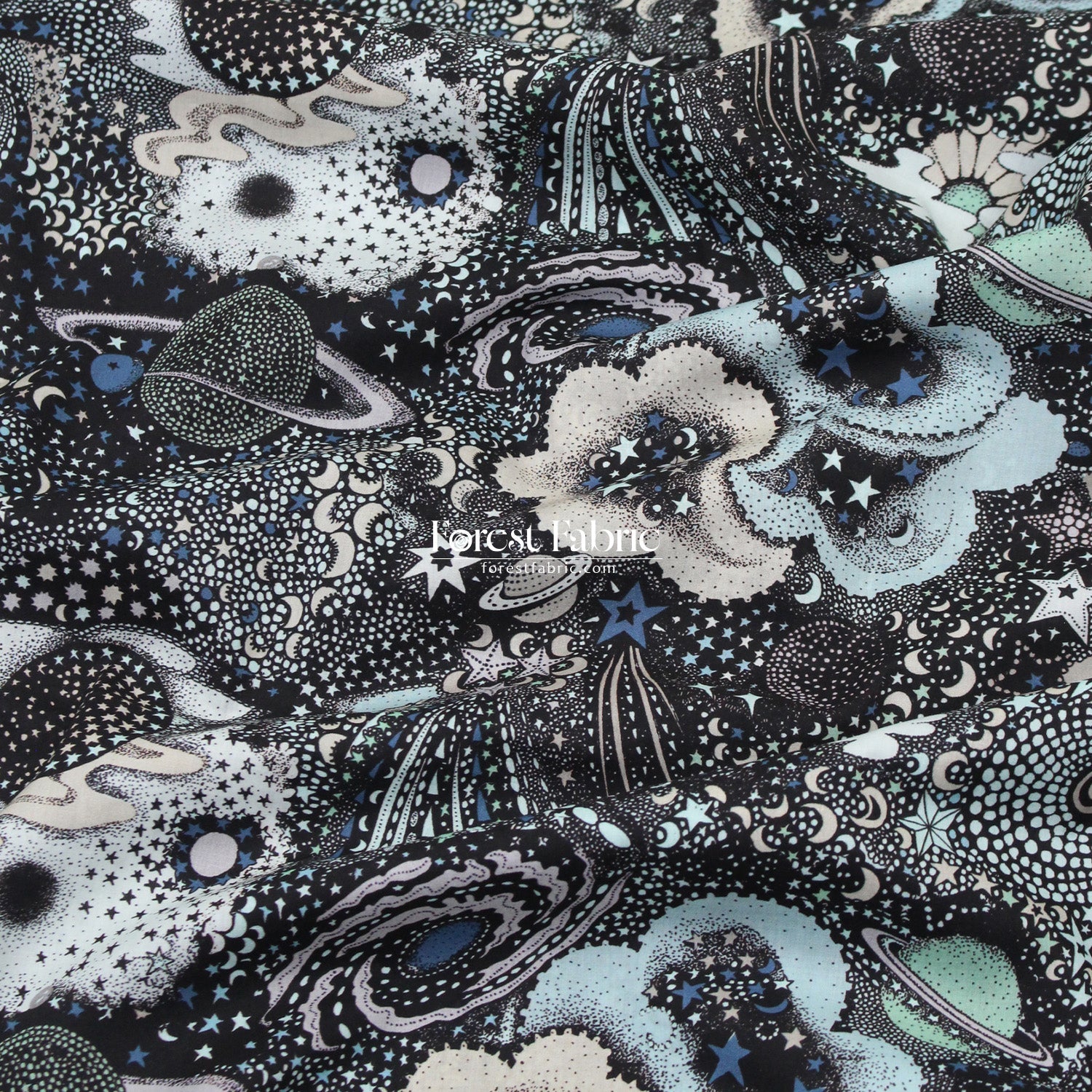Liberty of London (Cotton Tana Lawn Fabric) - Milky Way - FO:REST Fabric 布恩堂Liberty fabrictana lawnjapanese fabricykk zipper
