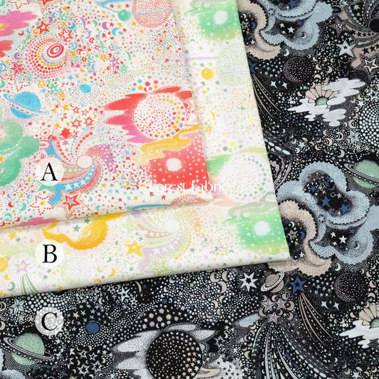 Liberty of London (Cotton Tana Lawn Fabric) - Milky Way - FO:REST Fabric 布恩堂Liberty fabrictana lawnjapanese fabricykk zipper