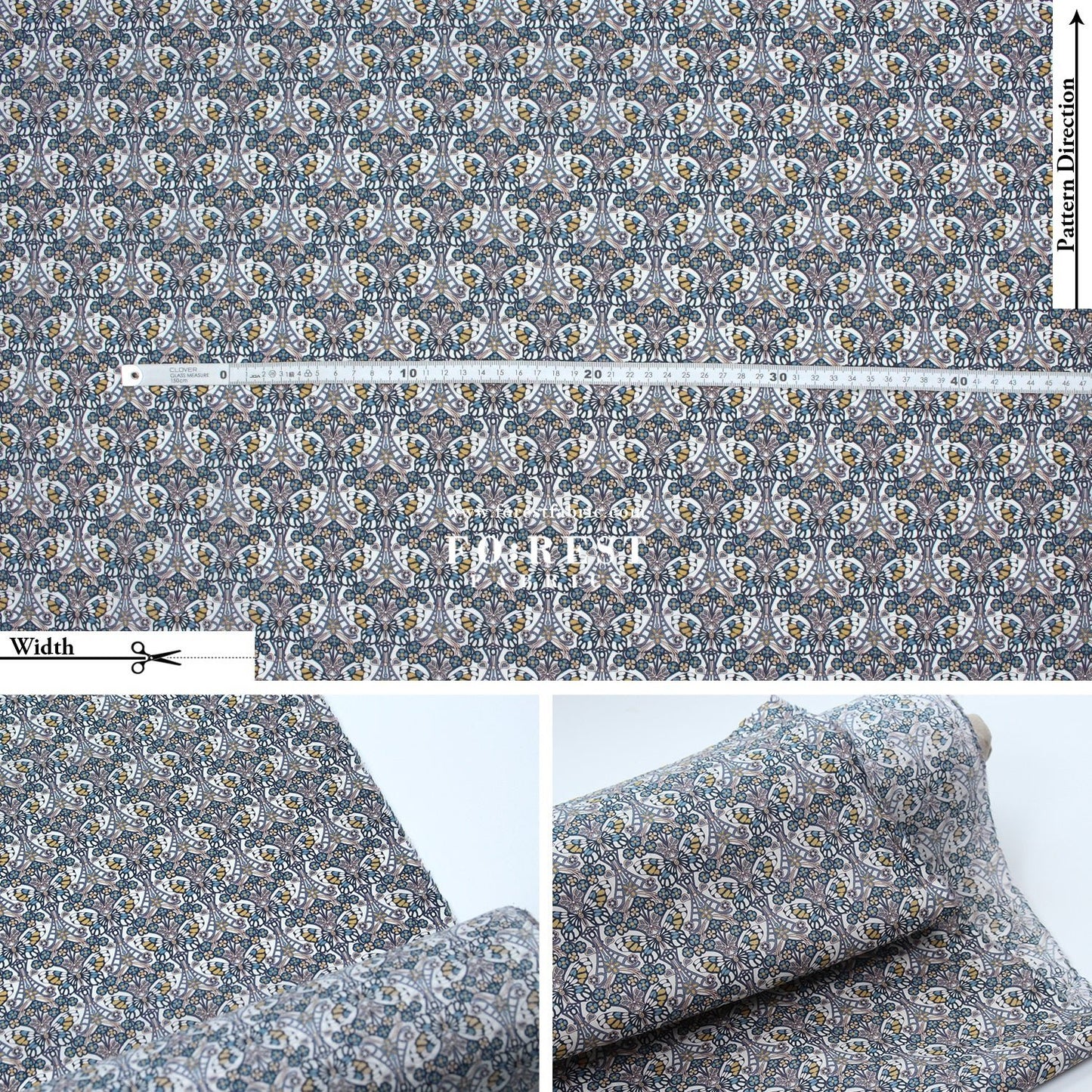 Liberty of London (Cotton Tana Lawn Fabric) - Morris Butterfly - FO:REST Fabric 布恩堂Liberty fabrictana lawnjapanese fabricykk zipper