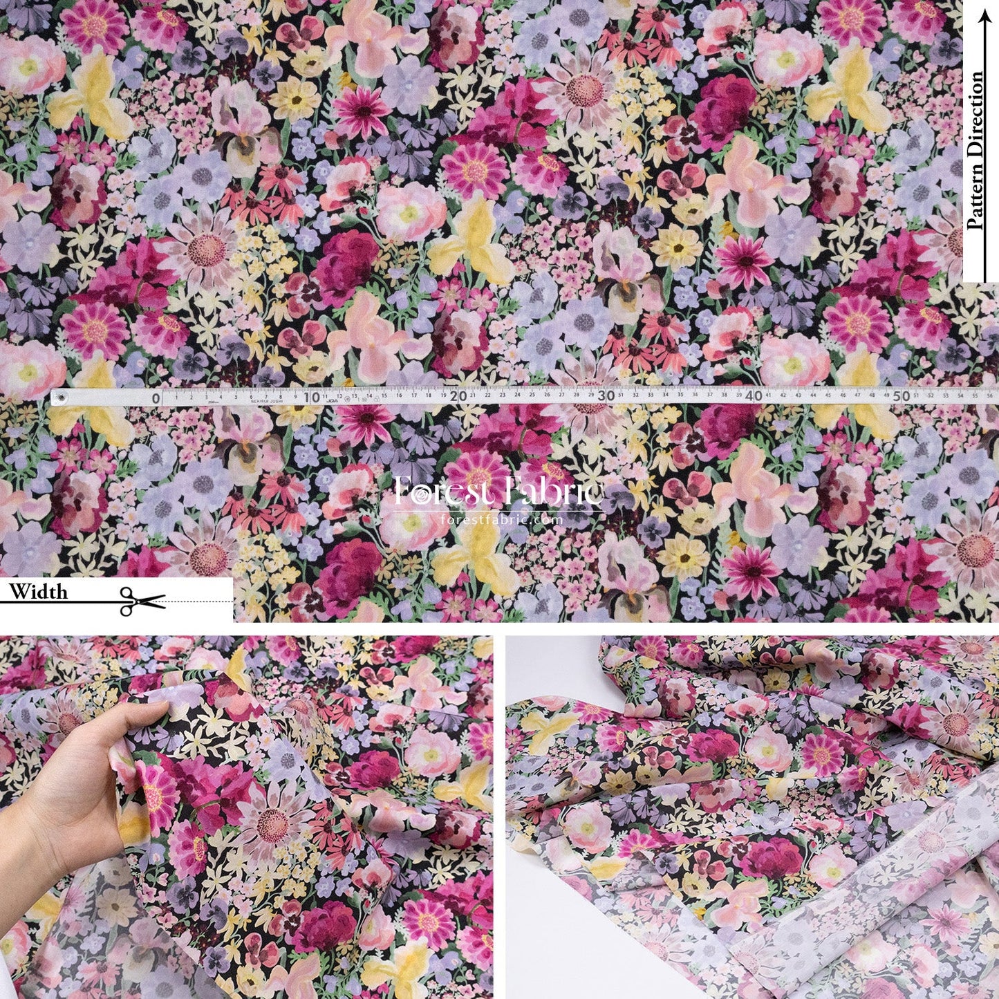 Liberty of London (Cotton Tana Lawn Fabric) - Morris Meadow - FO:REST Fabric 布恩堂Liberty fabrictana lawnjapanese fabricykk zipper