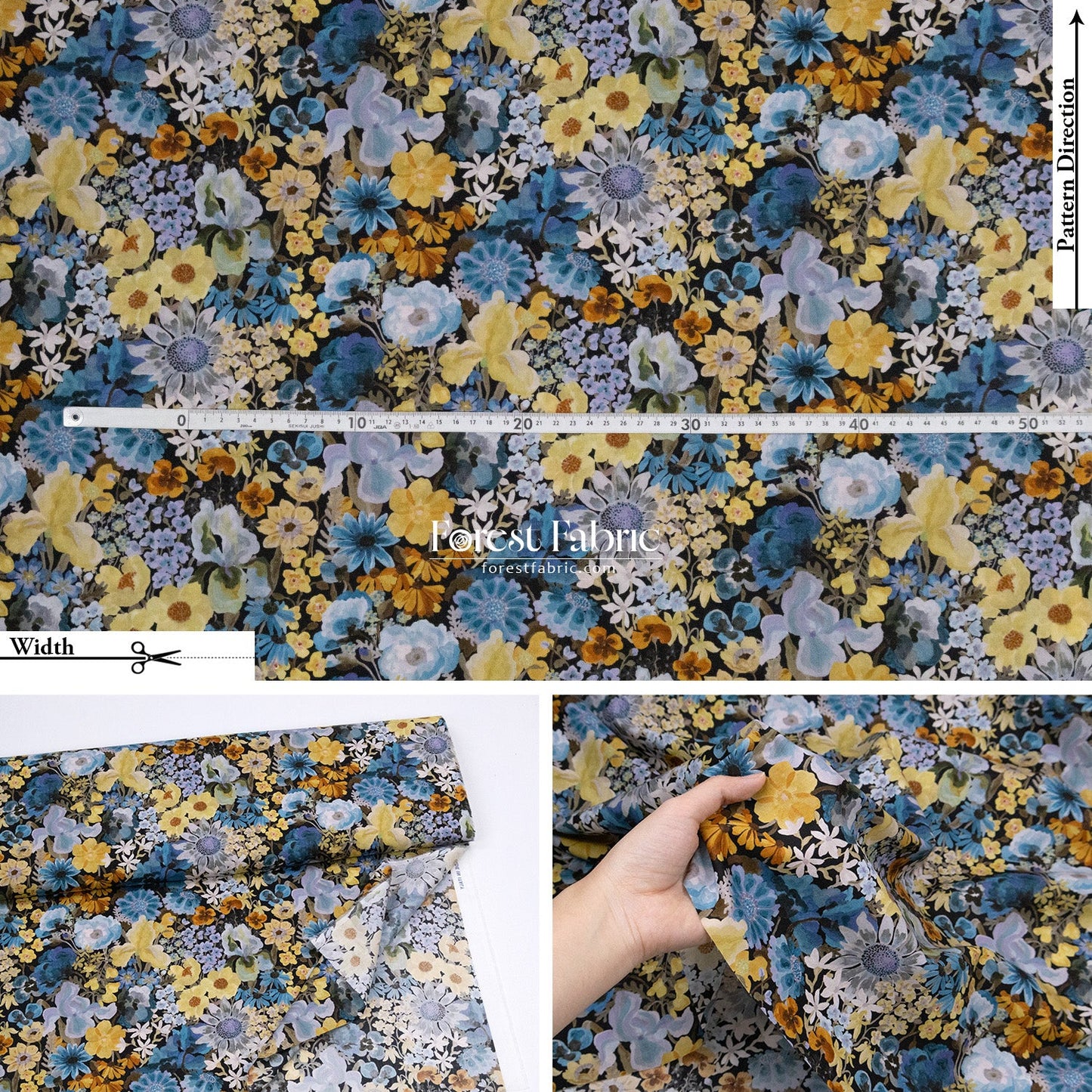 Liberty of London (Cotton Tana Lawn Fabric) - Morris Meadow - FO:REST Fabric 布恩堂Liberty fabrictana lawnjapanese fabricykk zipper