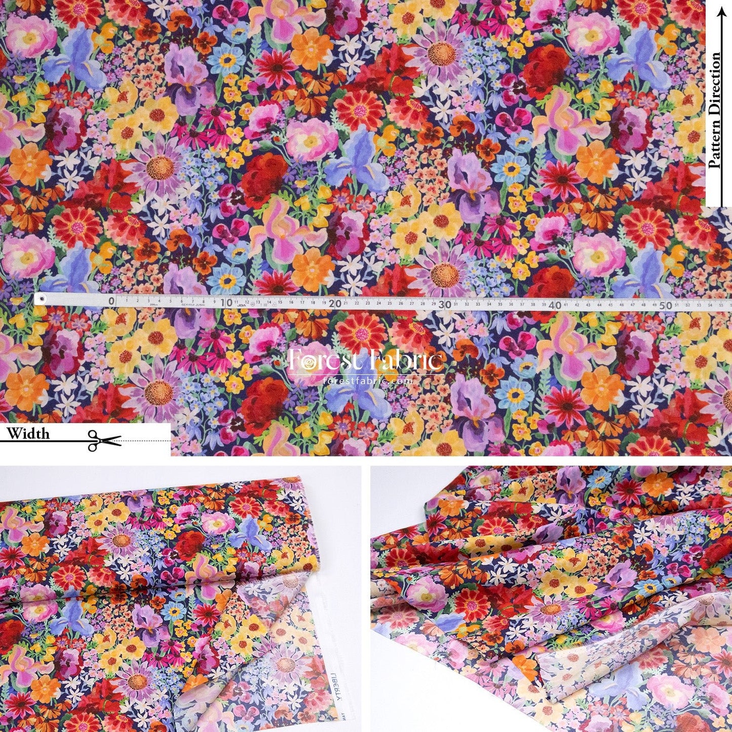 Liberty of London (Cotton Tana Lawn Fabric) - Morris Meadow - FO:REST Fabric 布恩堂Liberty fabrictana lawnjapanese fabricykk zipper