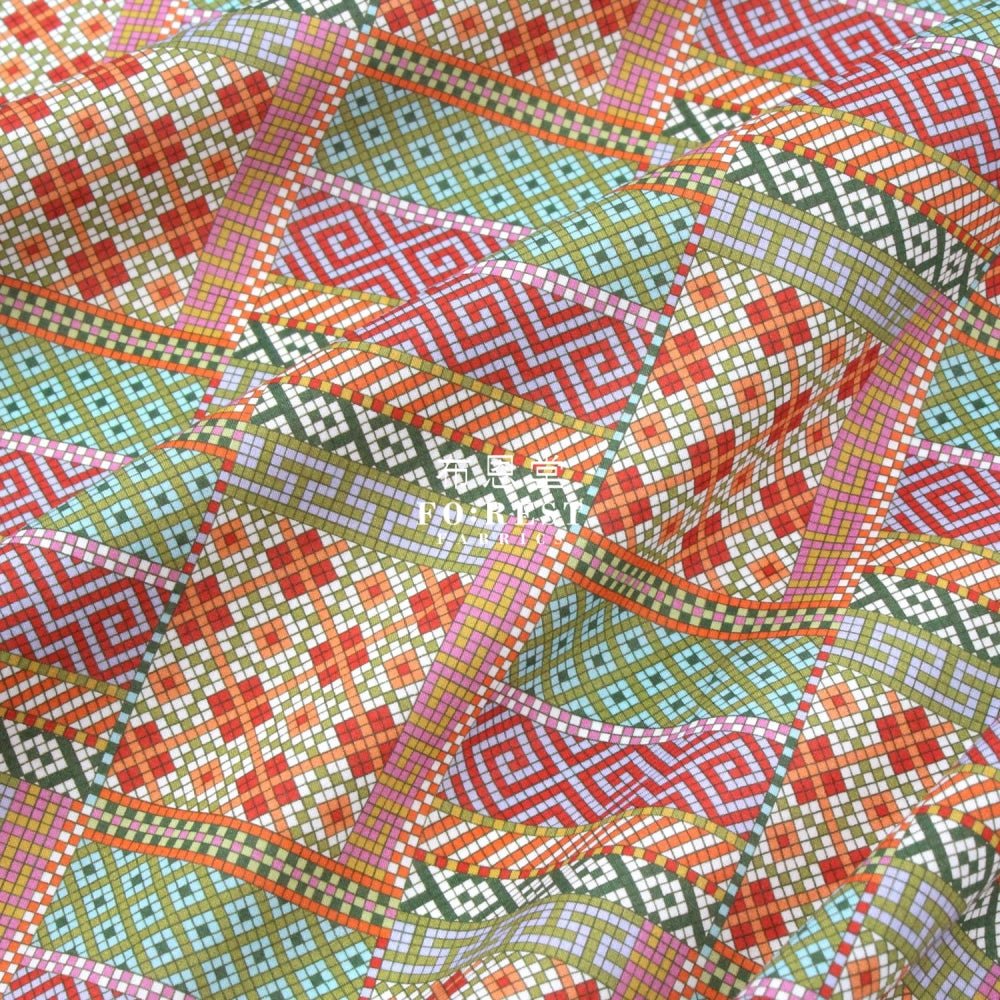 Liberty of London (Cotton Tana Lawn Fabric) - Mosaics - FO:REST Fabric 布恩堂Liberty fabrictana lawnjapanese fabricykk zipper