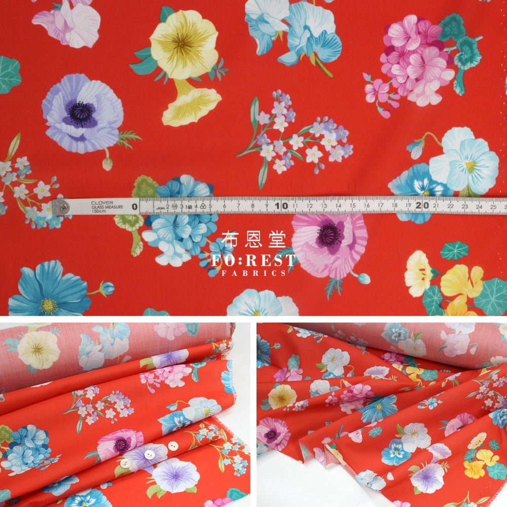 Liberty of London (Cotton Tana Lawn Fabric) - MRS GARDENER - FO:REST Fabric 布恩堂Liberty fabrictana lawnjapanese fabricykk zipper