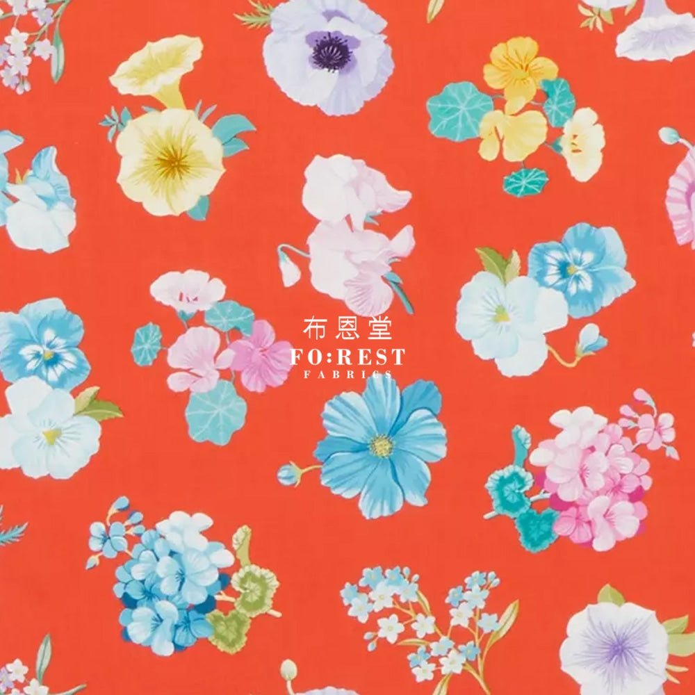 Liberty of London (Cotton Tana Lawn Fabric) - MRS GARDENER - FO:REST Fabric 布恩堂Liberty fabrictana lawnjapanese fabricykk zipper