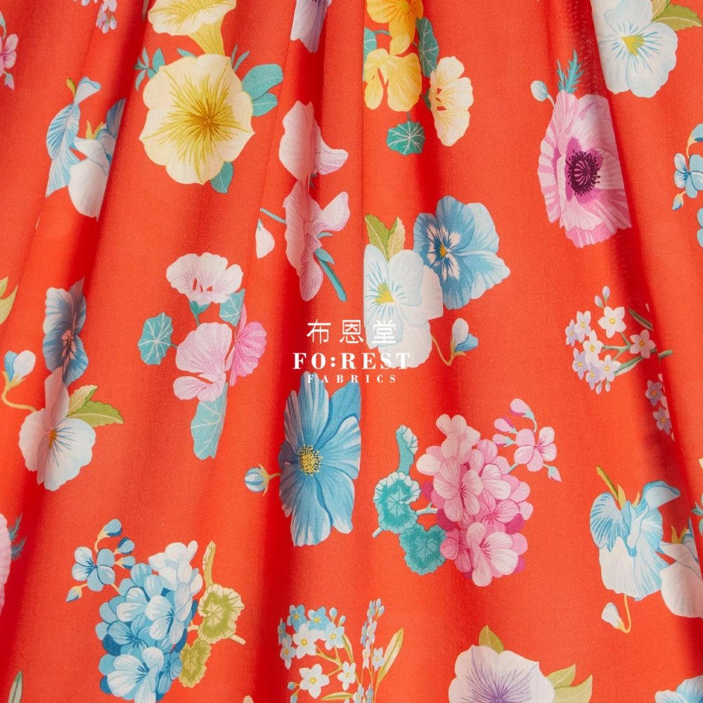 Liberty of London (Cotton Tana Lawn Fabric) - MRS GARDENER - FO:REST Fabric 布恩堂Liberty fabrictana lawnjapanese fabricykk zipper