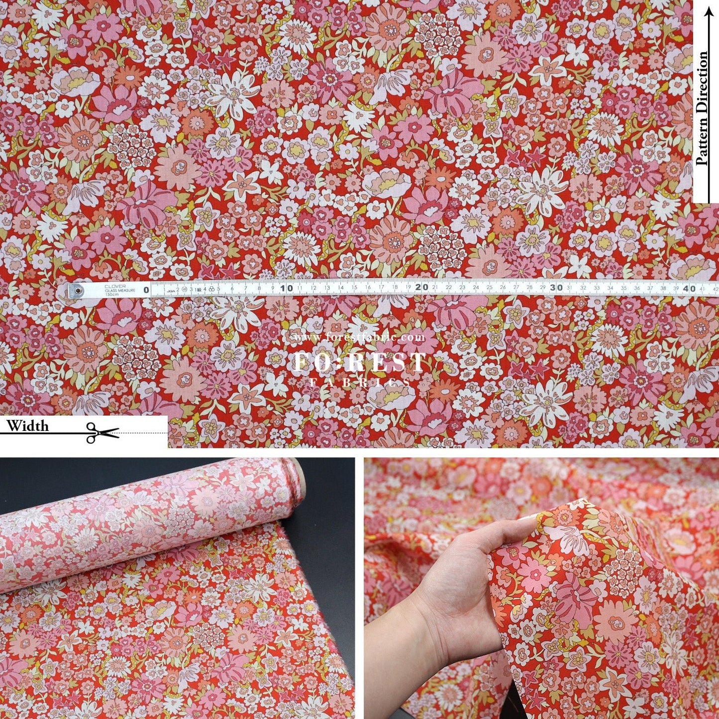 Liberty of London (Cotton Tana Lawn Fabric) - Mystery Meadow A - FO:REST Fabric 布恩堂Liberty fabrictana lawnjapanese fabricykk zipper
