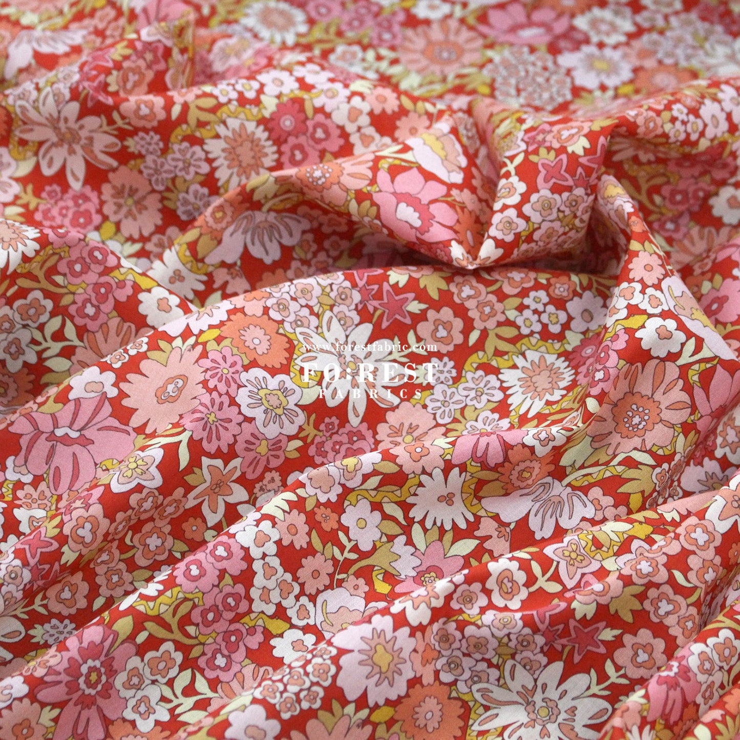 Liberty of London (Cotton Tana Lawn Fabric) - Mystery Meadow A - FO:REST Fabric 布恩堂Liberty fabrictana lawnjapanese fabricykk zipper