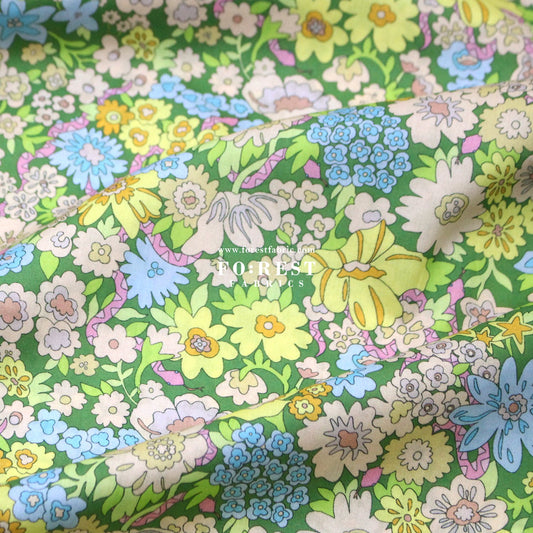 Liberty of London (Cotton Tana Lawn Fabric) - Mystery Meadow C - FO:REST Fabric 布恩堂Liberty fabrictana lawnjapanese fabricykk zipper