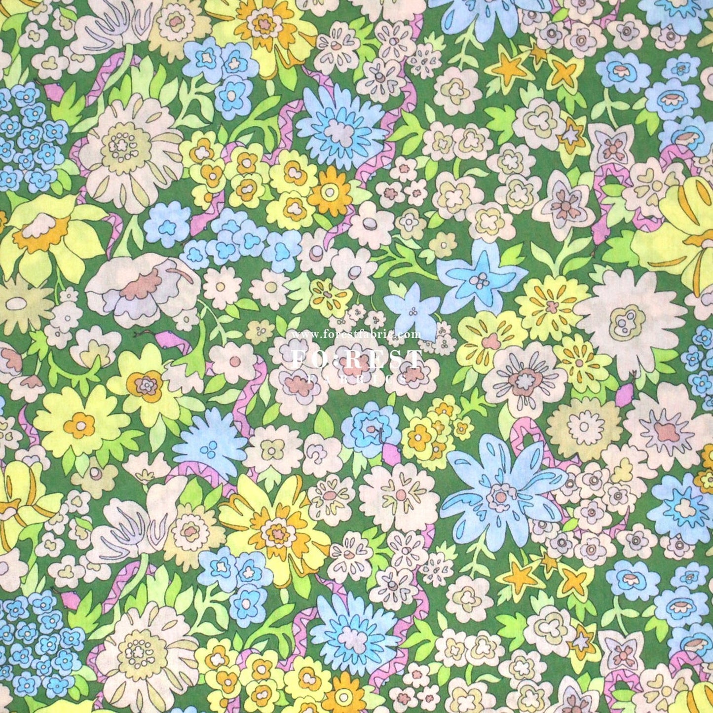 Liberty of London (Cotton Tana Lawn Fabric) - Mystery Meadow C - FO:REST Fabric 布恩堂Liberty fabrictana lawnjapanese fabricykk zipper