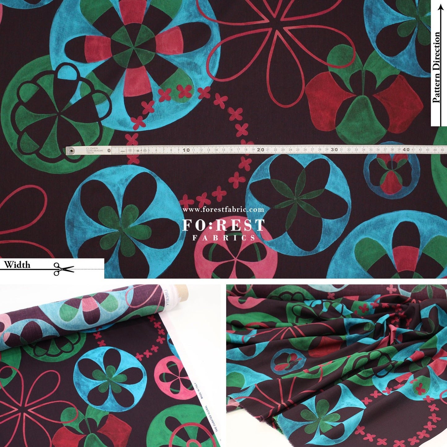 Liberty of London (Cotton Tana Lawn Fabric) - Natures Symmetry C - FO:REST Fabric 布恩堂Liberty fabrictana lawnjapanese fabricykk zipper