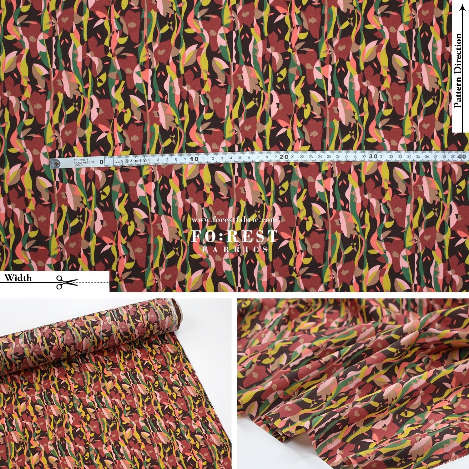 Liberty of London (Cotton Tana Lawn Fabric) - Nayra A - FO:REST Fabric 布恩堂Liberty fabrictana lawnjapanese fabricykk zipper