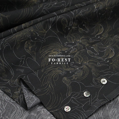Liberty of London (Cotton Tana Lawn Fabric) - NAZ Horse - FO:REST Fabric 布恩堂Liberty fabrictana lawnjapanese fabricykk zipper