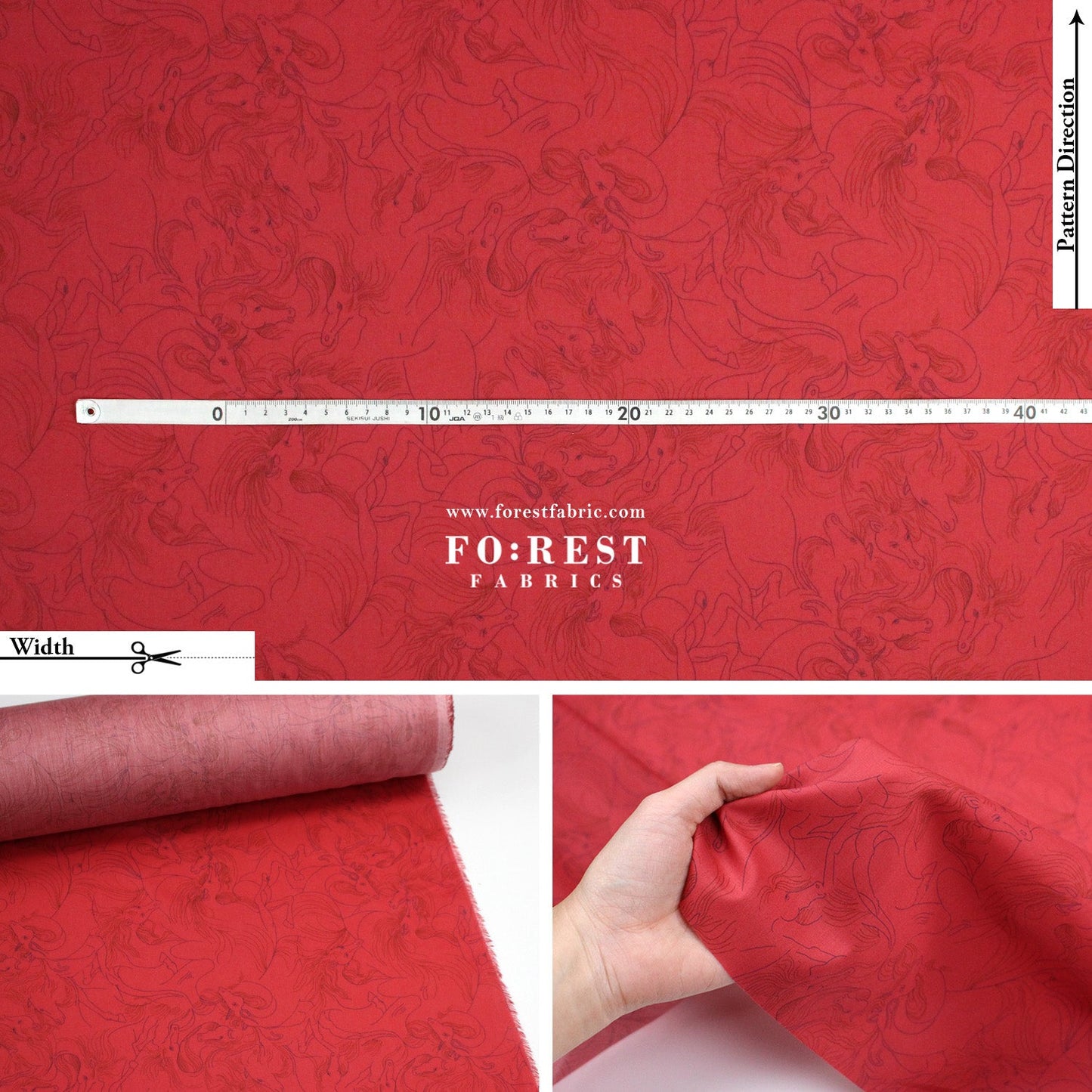 Liberty of London (Cotton Tana Lawn Fabric) - NAZ Horse - FO:REST Fabric 布恩堂Liberty fabrictana lawnjapanese fabricykk zipper