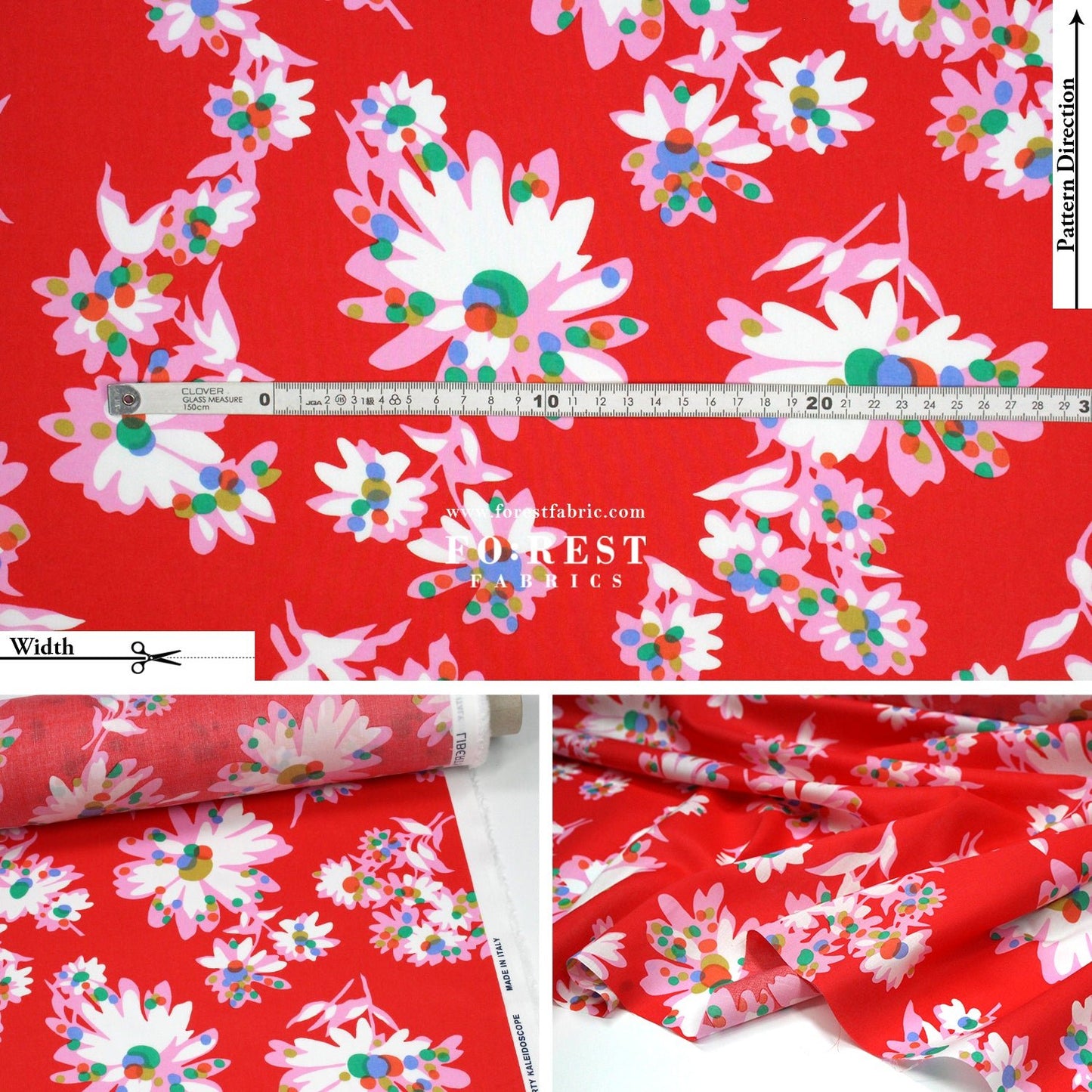 Liberty of London (Cotton Tana Lawn Fabric) - Optic Floral - FO:REST Fabric 布恩堂Liberty fabrictana lawnjapanese fabricykk zipper