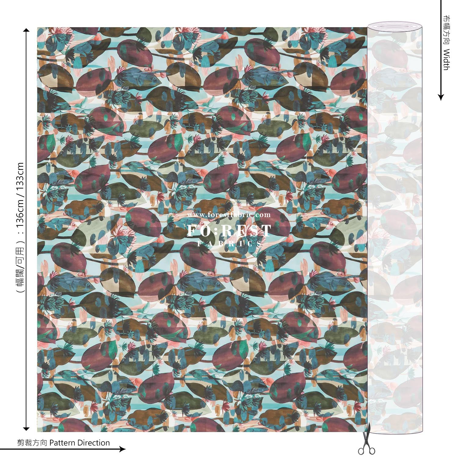 Liberty of London (Cotton Tana Lawn Fabric) - Other Worldly A - FO:REST Fabric 布恩堂Liberty fabrictana lawnjapanese fabricykk zipper