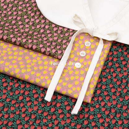 Liberty of London (Cotton Tana Lawn Fabric) - Paper Tulips - FO:REST Fabric 布恩堂Liberty fabrictana lawnjapanese fabricykk zipper