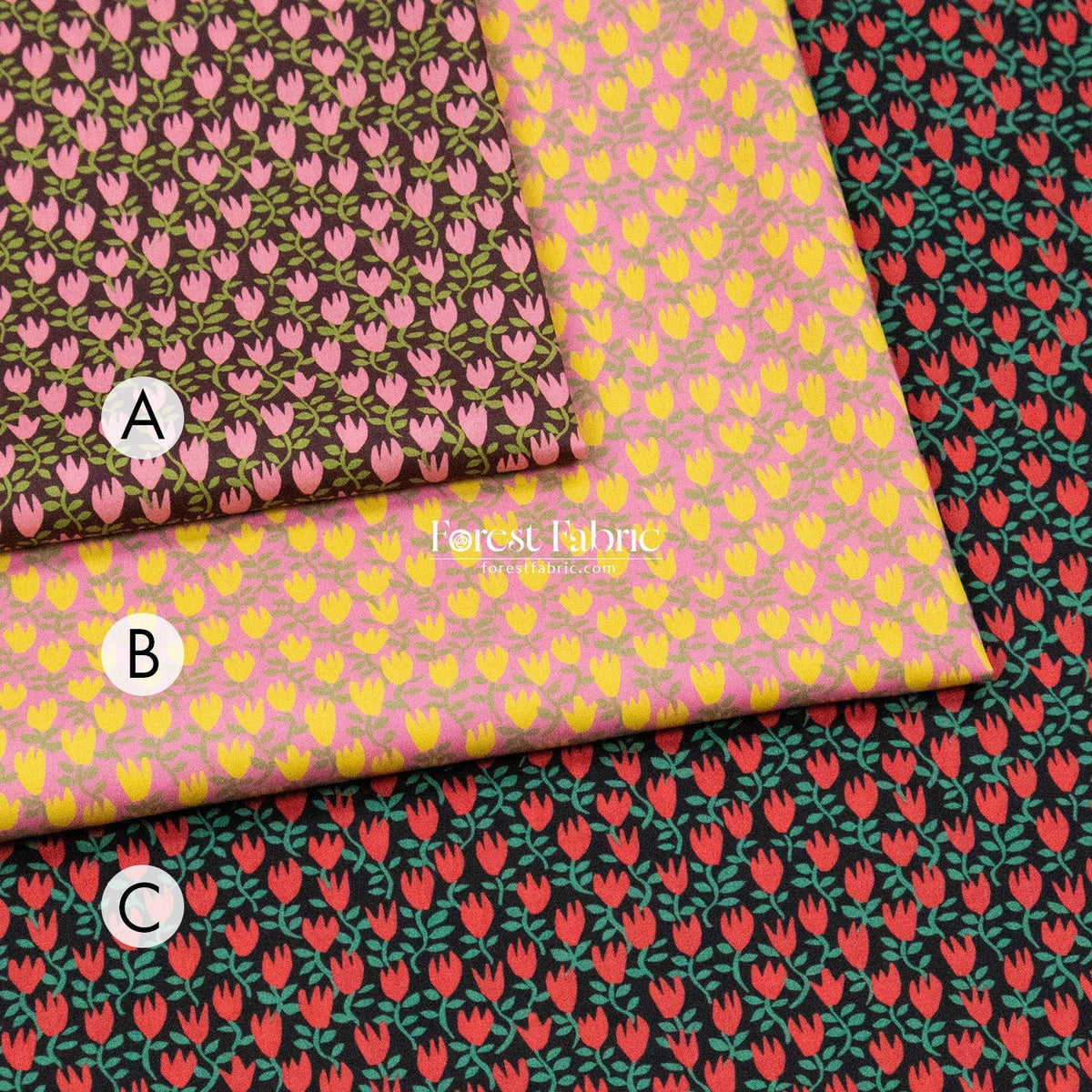 Liberty of London (Cotton Tana Lawn Fabric) - Paper Tulips - FO:REST Fabric 布恩堂Liberty fabrictana lawnjapanese fabricykk zipper