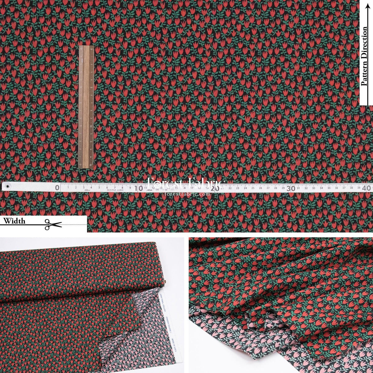 Liberty of London (Cotton Tana Lawn Fabric) - Paper Tulips - FO:REST Fabric 布恩堂Liberty fabrictana lawnjapanese fabricykk zipper