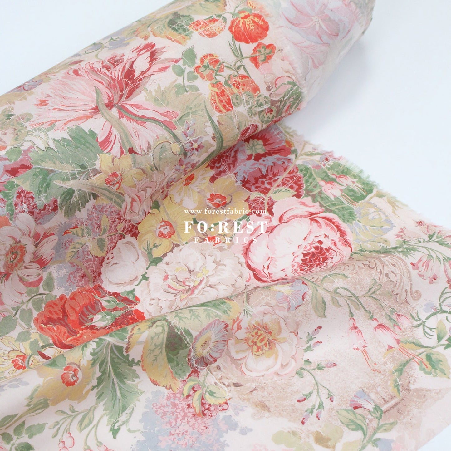 Liberty of London (Cotton Tana Lawn Fabric) - Parchment Petals A - FO:REST Fabric 布恩堂Liberty fabrictana lawnjapanese fabricykk zipper