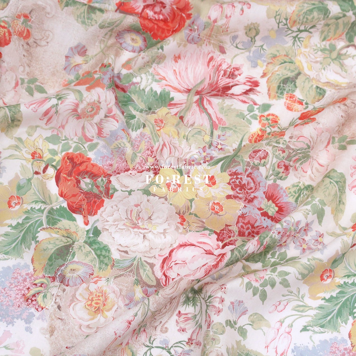 Liberty of London (Cotton Tana Lawn Fabric) - Parchment Petals A - FO:REST Fabric 布恩堂Liberty fabrictana lawnjapanese fabricykk zipper