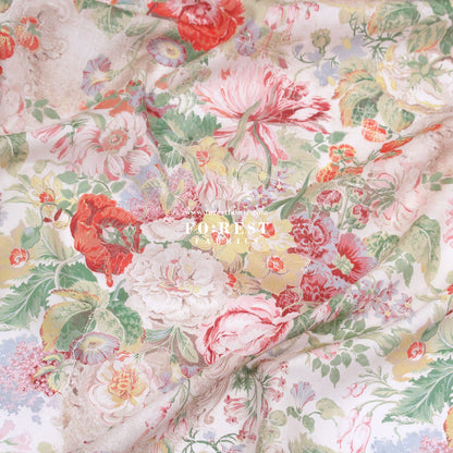 Liberty of London (Cotton Tana Lawn Fabric) - Parchment Petals A - FO:REST Fabric 布恩堂Liberty fabrictana lawnjapanese fabricykk zipper