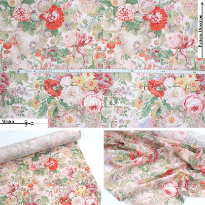 Liberty of London (Cotton Tana Lawn Fabric) - Parchment Petals A - FO:REST Fabric 布恩堂Liberty fabrictana lawnjapanese fabricykk zipper