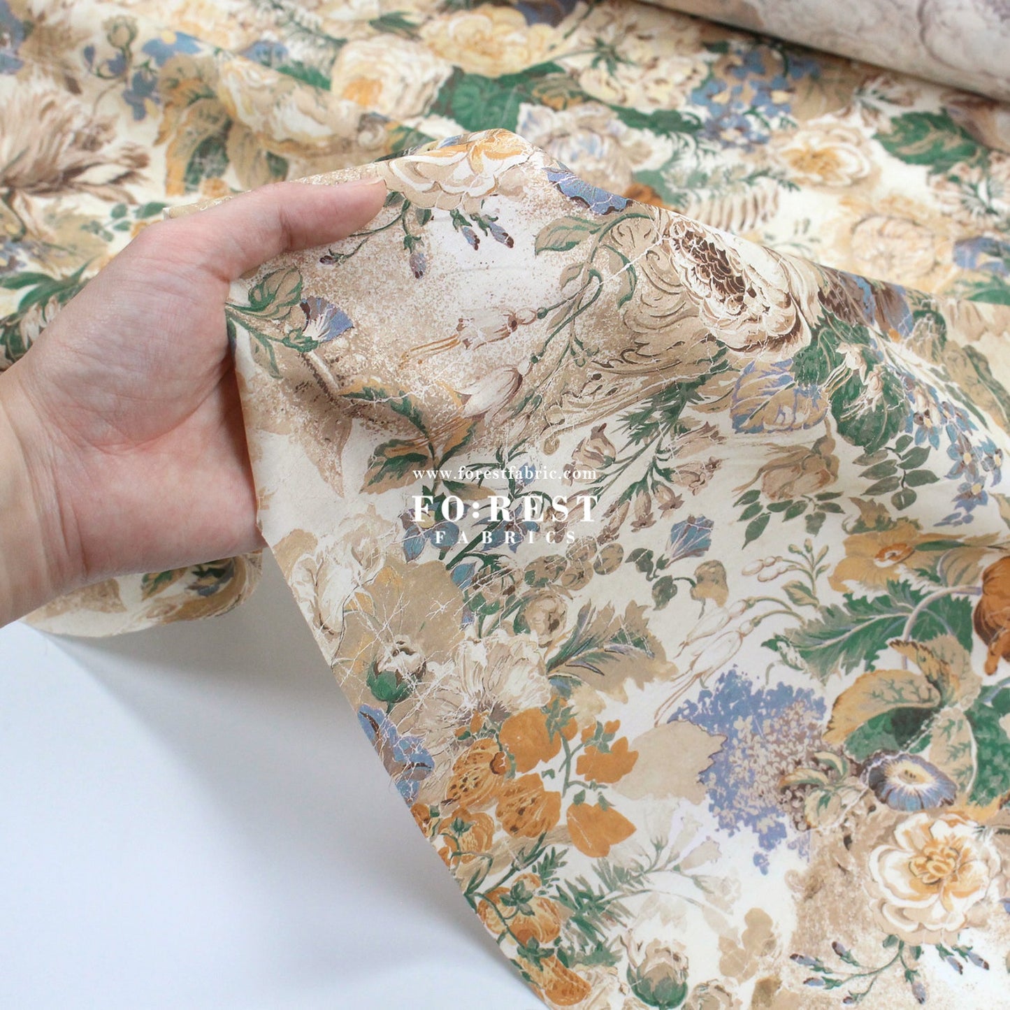 Liberty of London (Cotton Tana Lawn Fabric) - Parchment Petals C - FO:REST Fabric 布恩堂Liberty fabrictana lawnjapanese fabricykk zipper