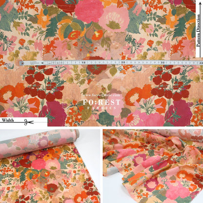 Liberty of London (Cotton Tana Lawn Fabric) - Parchment Shadow A - FO:REST Fabric 布恩堂Liberty fabrictana lawnjapanese fabricykk zipper
