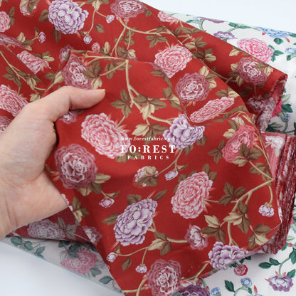 Liberty of London (Cotton Tana Lawn Fabric) - Peony Perfect C - FO:REST Fabric 布恩堂Liberty fabrictana lawnjapanese fabricykk zipper