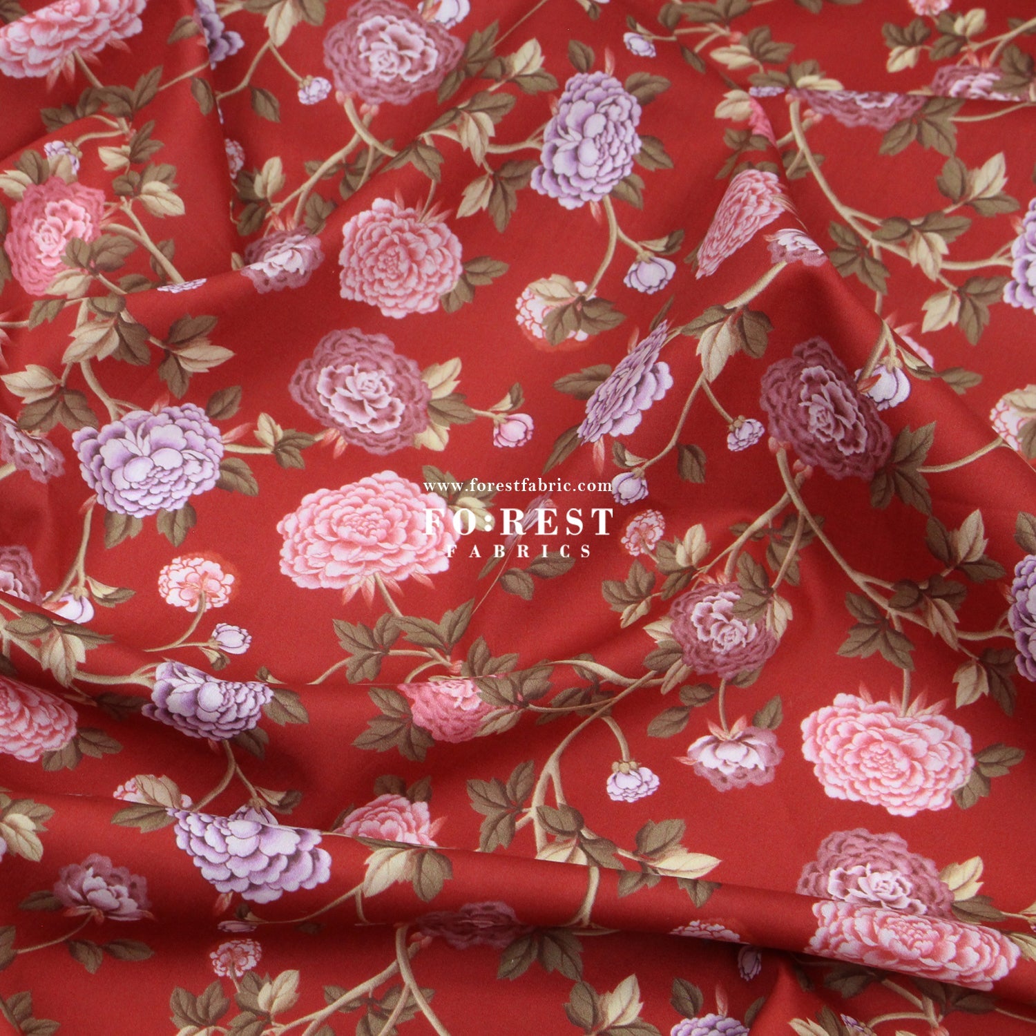 Liberty of London (Cotton Tana Lawn Fabric) - Peony Perfect C - FO:REST Fabric 布恩堂Liberty fabrictana lawnjapanese fabricykk zipper