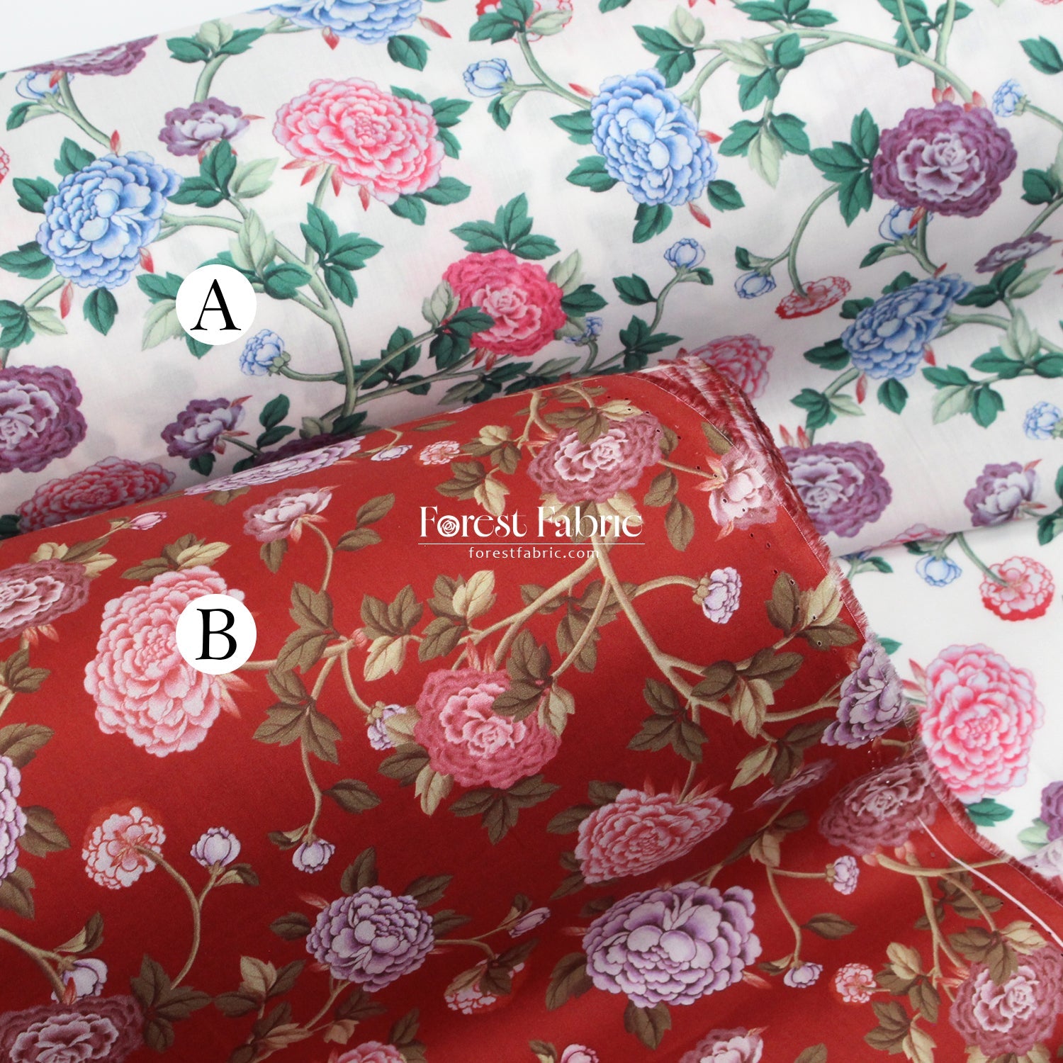 Liberty of London (Cotton Tana Lawn Fabric) - Peony Perfect C - FO:REST Fabric 布恩堂Liberty fabrictana lawnjapanese fabricykk zipper