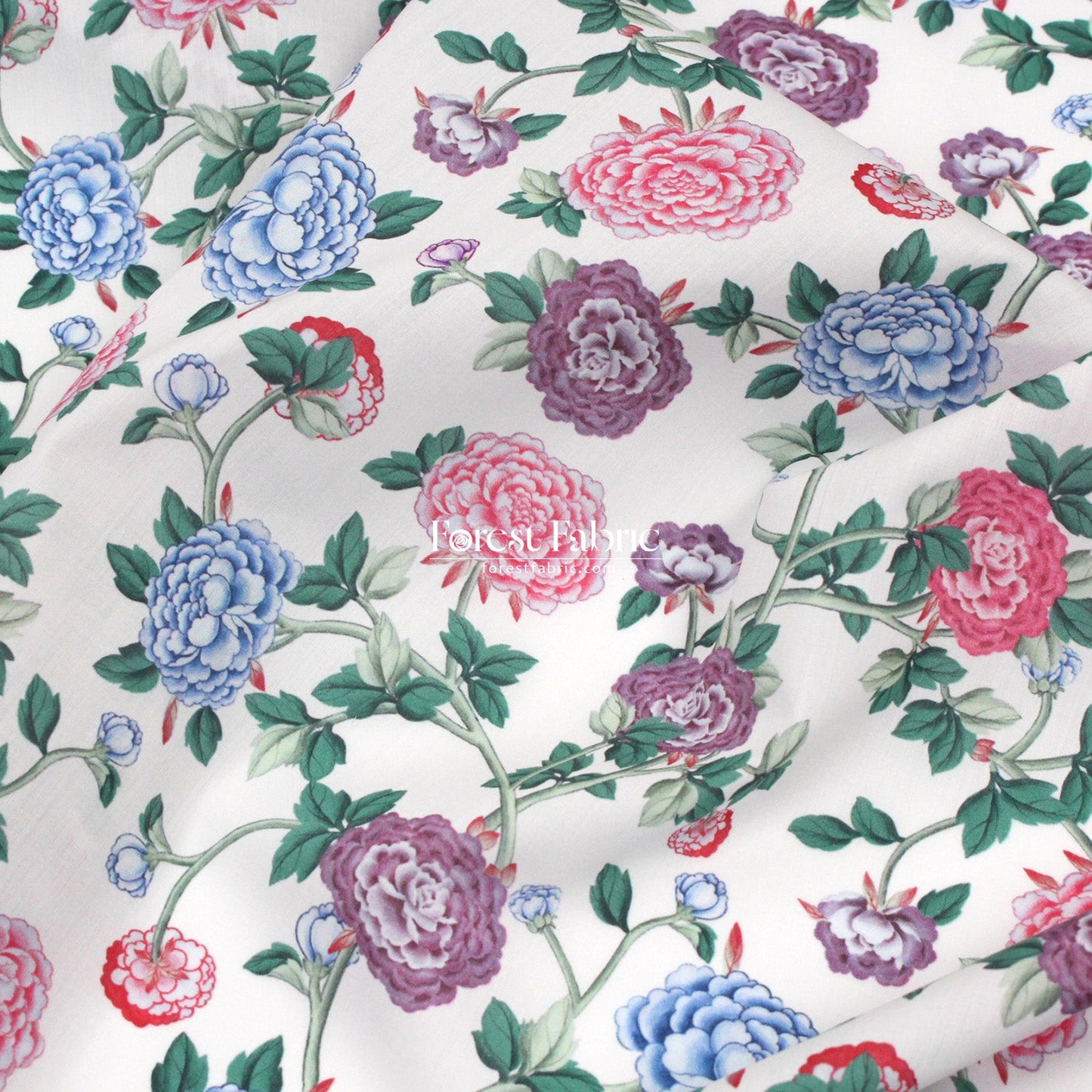 Liberty of London (Cotton Tana Lawn Fabric) - Peony Perfect C - FO:REST Fabric 布恩堂Liberty fabrictana lawnjapanese fabricykk zipper